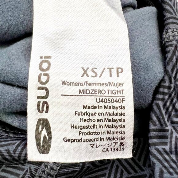 Sugoi Leggings Women's XS Midzero Thermal Running Tights Fleece Lined Geo Print - Picture 7 of 14